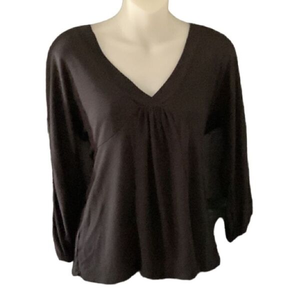 Ann Taylor Loft Petites Black V-Neck Top – Size S/P - Picture 3 of 5